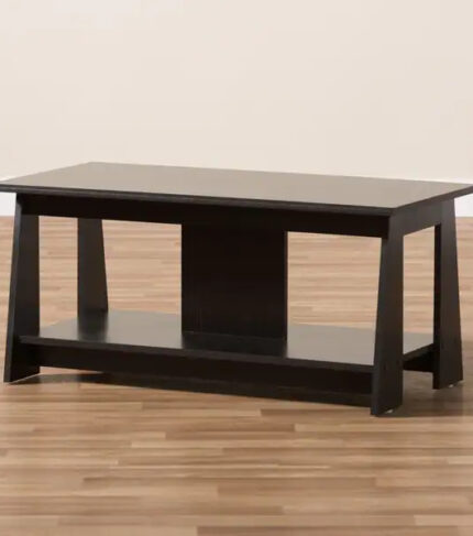 slide 7 of 8, Contemporary Dark Brown Coffee Table by Baxton Studio